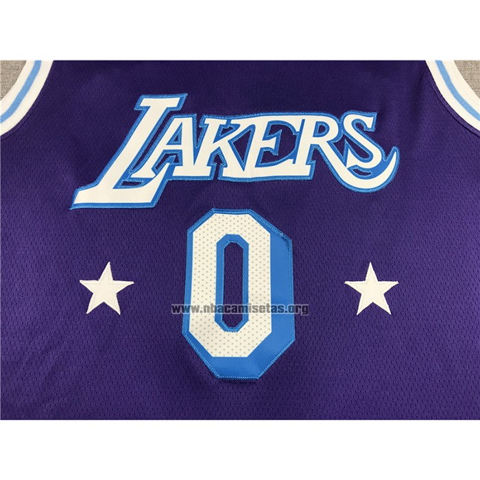 Camiseta Los Angeles Lakers Russell Westbrook NO 0 Ciudad Edition 2021-22 Violeta